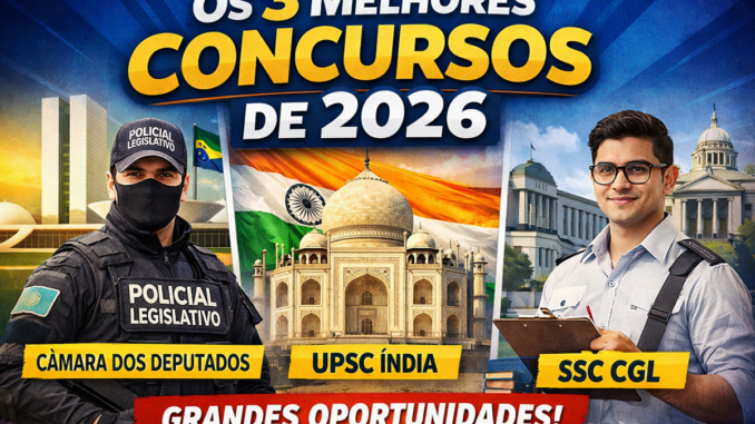 3 Melhores Concursos Públicos de 2026