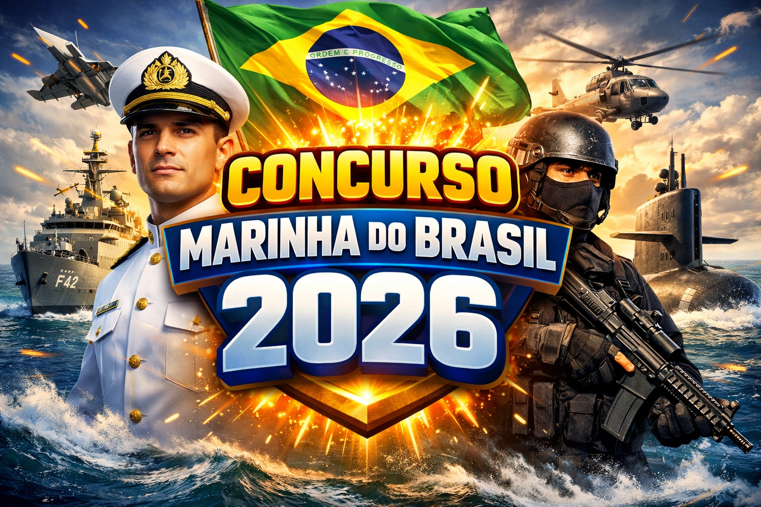 Concurso Marinha do Brasil 2026 – 1.300 vagas em diferentes seleções