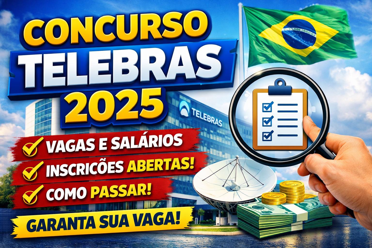 Concurso Telebras 2026: Vagas, Inscrição e Tudo o que Você Precisa Saber