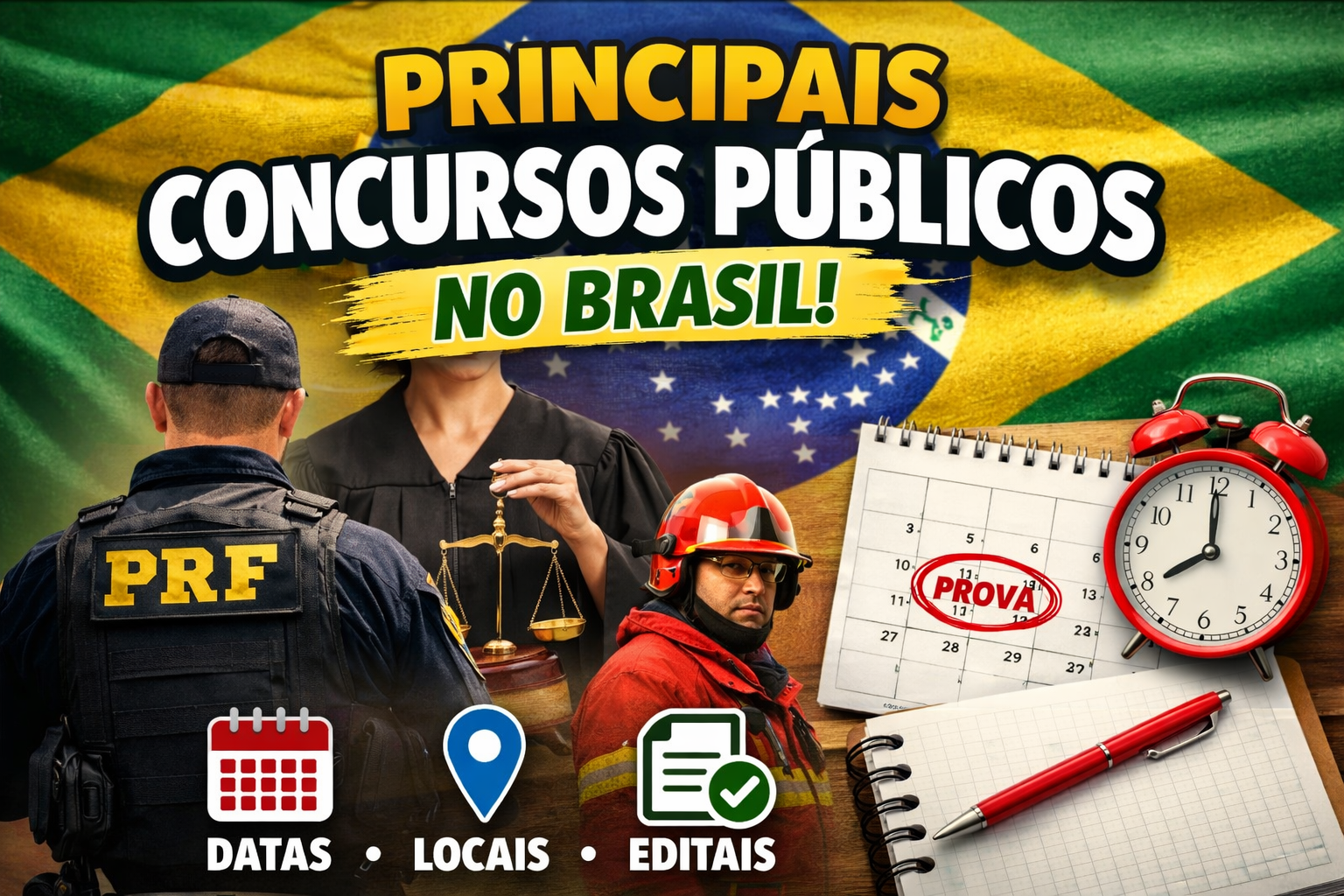 Principais Concursos Públicos Abertos no Brasil 2026