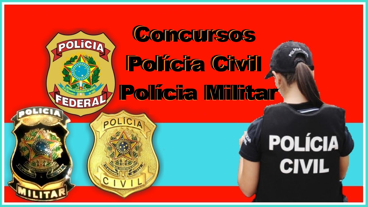 Concursos para Polícia Civil e Militar em MG e RN