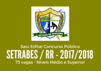 concurso público SETRABES em roraima