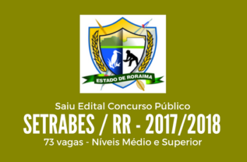 concurso público SETRABES em roraima